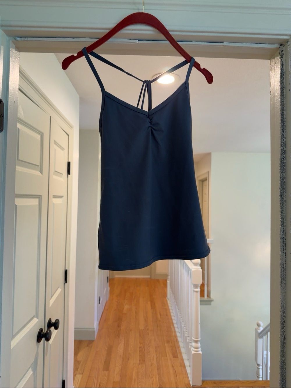 ALO Yoga Charcoal Grey Strappy V-Neck Camisole